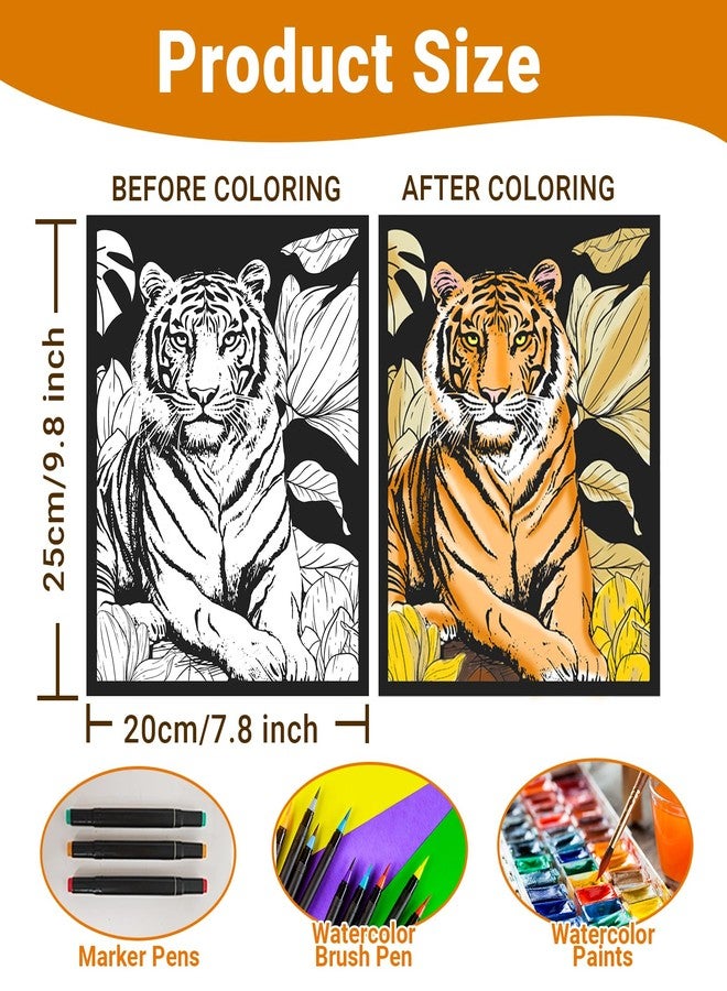 HOTPLACY 48 Pcs Fuzzy Velvet Coloring Posters Animal Fuzzy Posters to Color for Adults Teenagers Large Poster DIY Coloring Sheets for Classroom Festive Holiday Arts Crafts Activity,24 Style - Image 2
