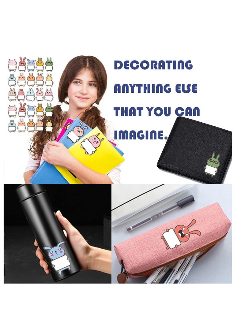 30 قطعة من ملصقات الأسماء على شكل أرنب لطيف للأطفال - ملصقات كرتونية رائعة للفصول الدراسية والمنزل وحوافز المعلم - مثالية للوازم المدرسية! - Image 2