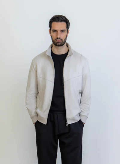 SHAPES SUEDE TAB COLLAR JACKET