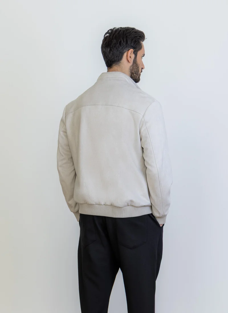 SHAPES SUEDE TAB COLLAR JACKET