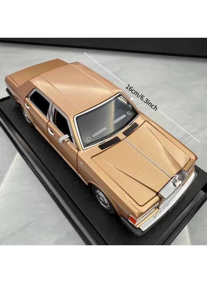 Rolls-Royce Silver Spur Vintage Diecast Model Car 1994  1:32 Scale  01 Pcs Assorted - Zinc Alloy Luxury Collectible with 6 Opening Doors, Pull-Back Action, Lights & Sound - Classic Retro Ornament Gift - Image 3