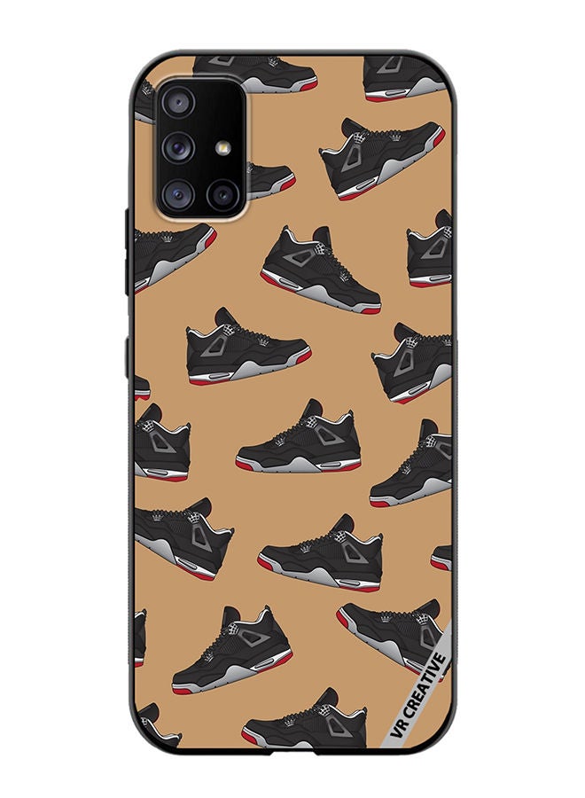 VR CREATIVE Protective Case Cover For Samsung Galaxy A71 5G Shoes Black Color Pattern Design Multicolour - Image 1