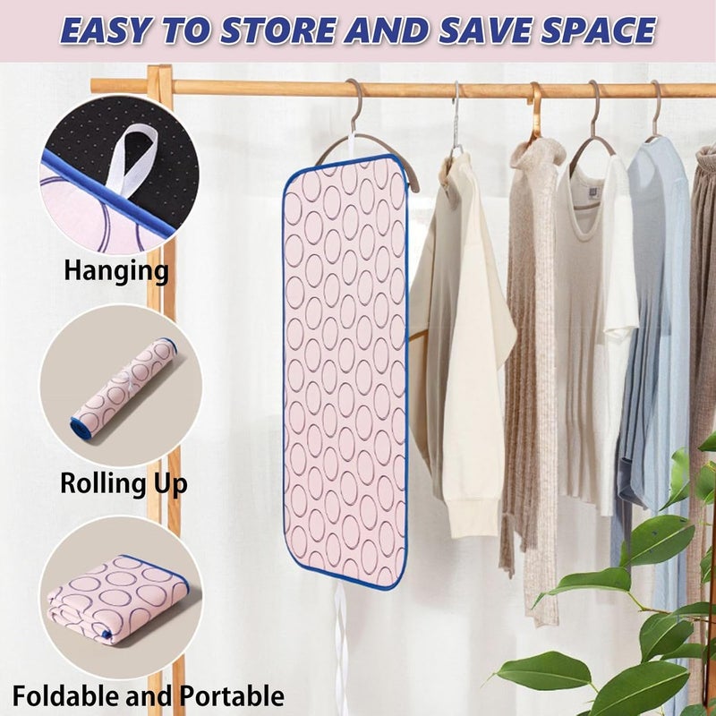 XDONEF Portable Ironing Mat for Table Top Ironing Pad for Countertop Thick Ironing Blanket Over The Door Steamer Pad Washer Dryer Heat Resistant Pad Cover Travel Ironing Board (Large 47.2"x23.6") - Image 3