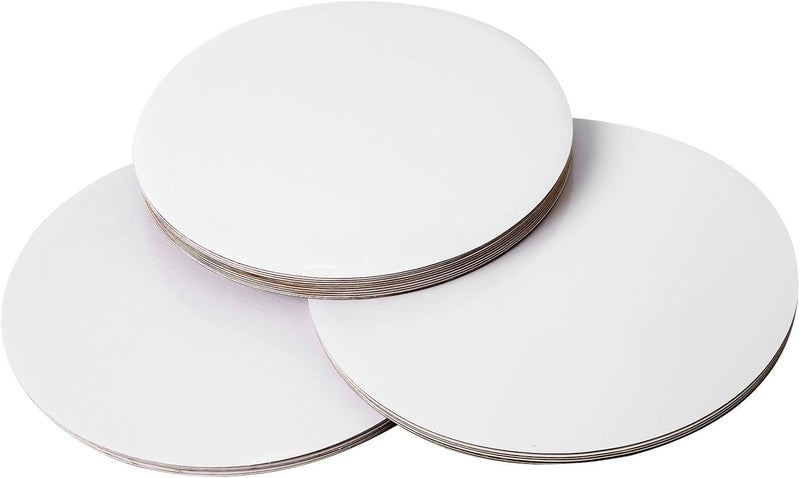 Onemore [25pcs] 12" White Cakeboard Round,Disposable Cake Circle Base Boards Cake Cardboard Pizza Plate platter 12 inch,Pack of 25 - Image 4