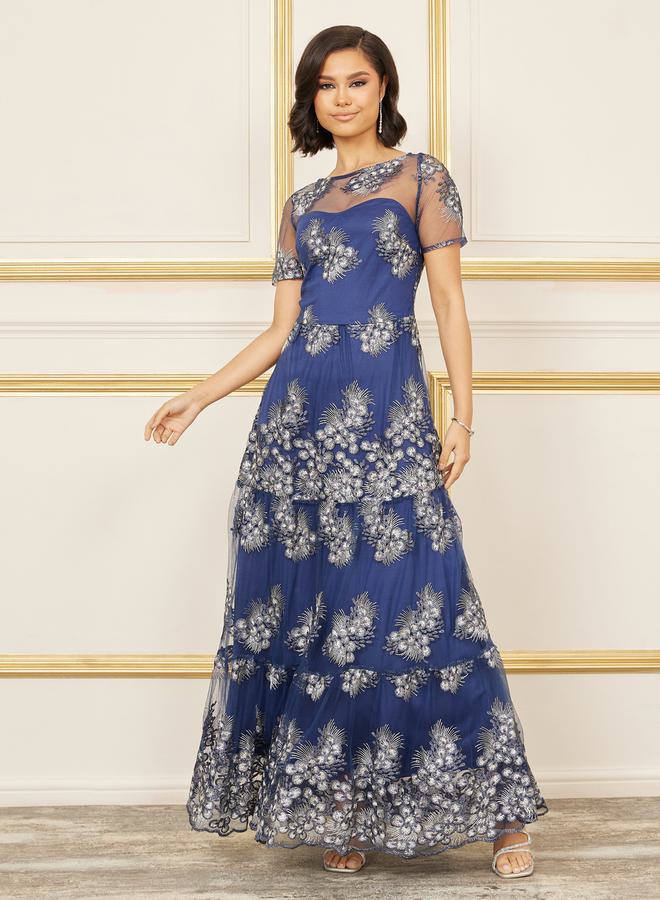 Styli Floral Tulle Gown Dress  - Image 1