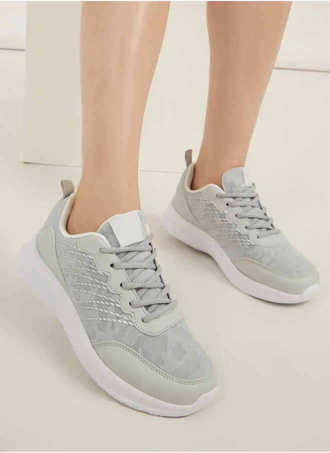 Styli Stitch Design Lace Up Sneakers