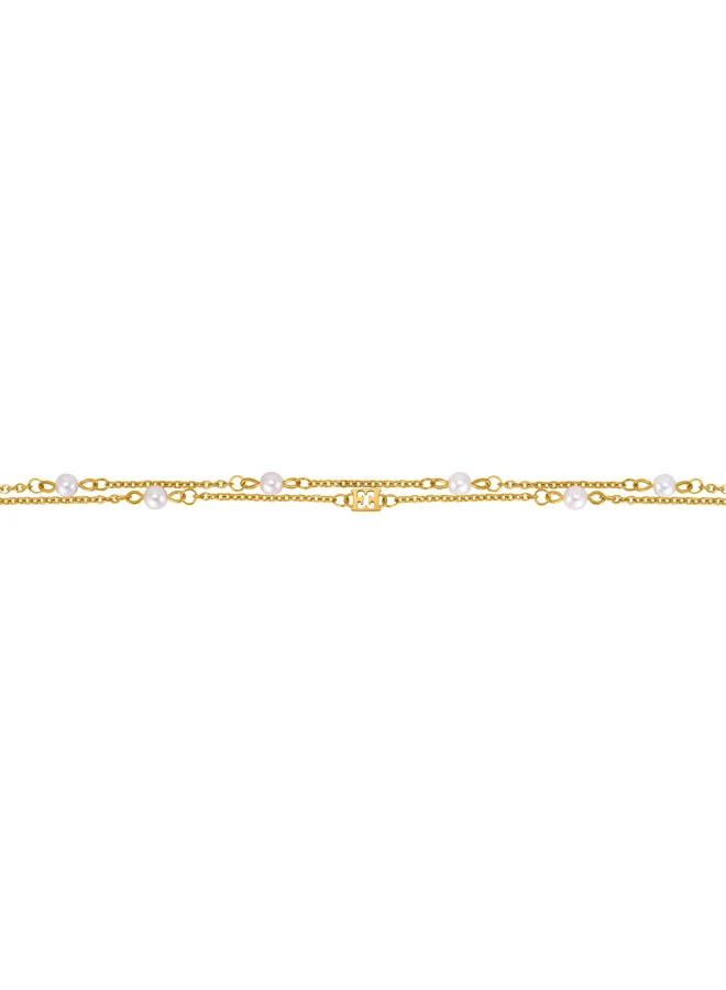إسكادا Florence Gold Plated Stainless Steel Bracelet for Women 140mm