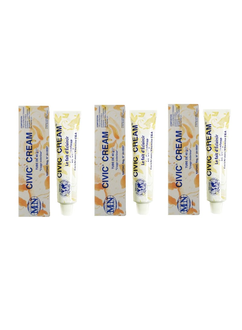 ESAPHARMA Pack of 3 Civic Cream - 120g (3x40g) 