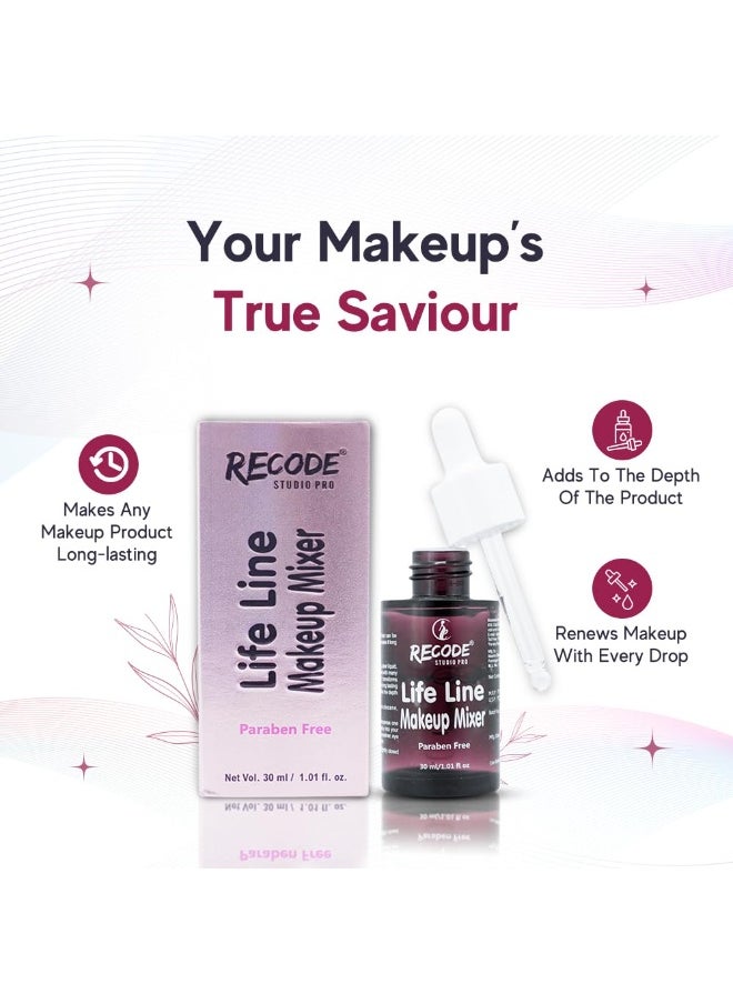 Recode Life Line Makeup Mixer 30ml Long Lasting Waterproof Revives Old Makeup Products  - Image 2