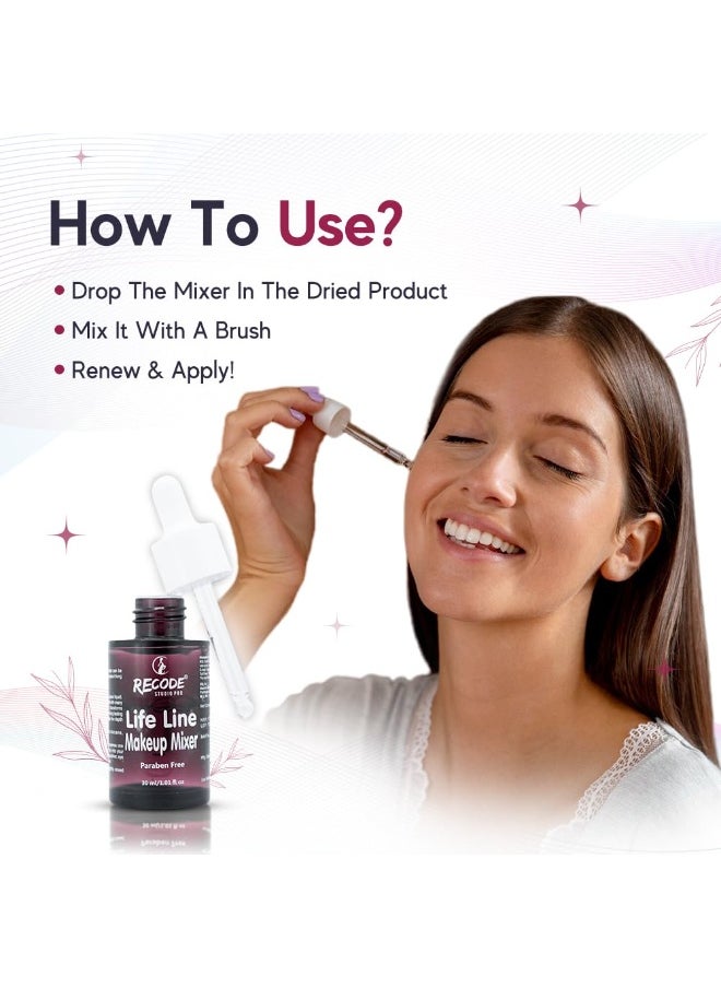 Recode Life Line Makeup Mixer 30ml Long Lasting Waterproof Revives Old Makeup Products  - Image 4