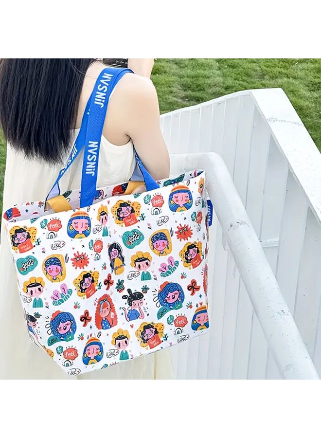 Dopamine Fantasy Large Capacity Waterproof Tote Bag For Shopping Storage - Image 2
