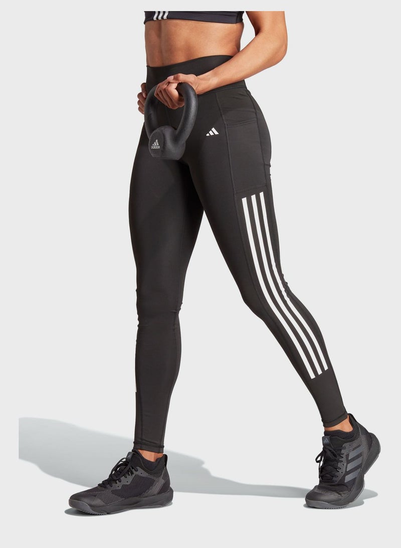 Adidas Optime 3-Stripes Leggings - Image 1