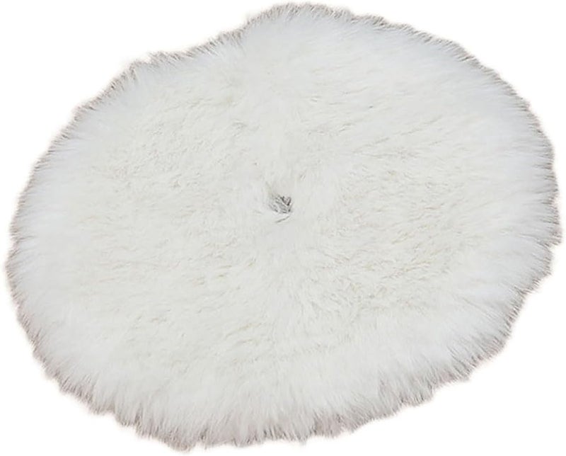 تنورة شجرة عيد الميلاد البيضاء الصغيرة المحشوة ناعمة ودافئة قاعدة فستان ديكور المنزل لوازم الحفلات - Image 2