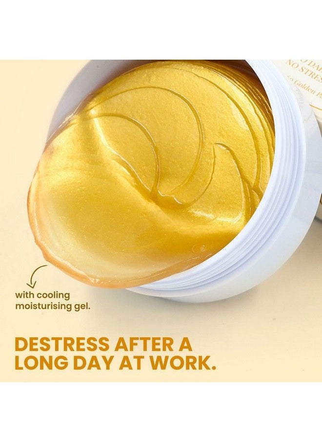 AZAH - Under Eye Patches For Dark Circles With 24K Nano Gold ; Pack Of 60 Eye Cooling Gel Pads ; Hydrogel Eye Patch Mask With Collagen For Relaxing Eyes Reducing Puffiness & Wrinkles - Image 1