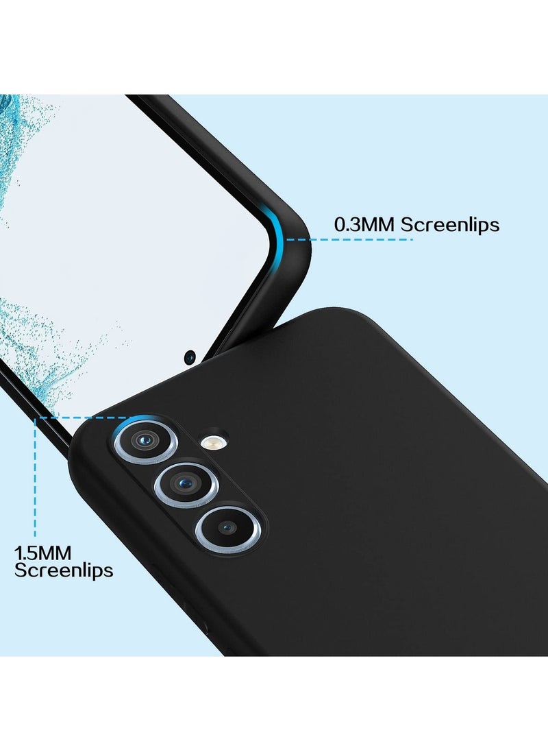 BORTONY Galaxy A34 5G Case with 2 Pack Tempered Glass Screen Protector Microfiber Shockproof Soft Liquid Silicone Protective Phone Cover for Samsung Galaxy A34 5G - Image 5