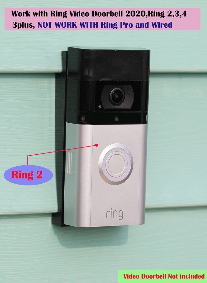Crvicv Vinyl Siding Mount Compatible with Ring Video Doorbell 2020, Video Doorbell 2, 3, 4, 3Plus (4" Standard Vinyl Only, Not For Ring Video Doorbell Pro and Wired) - Image 4