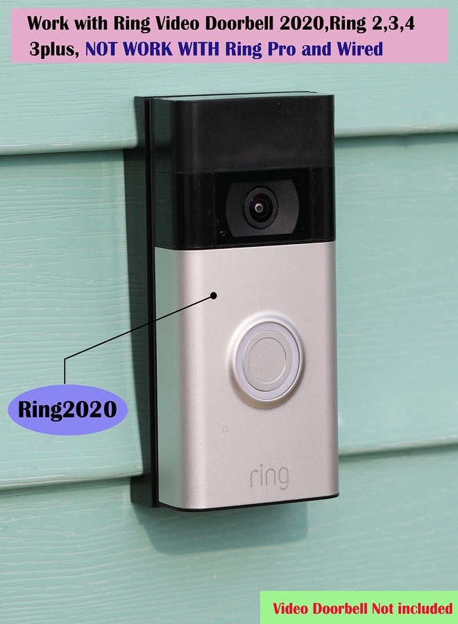 Crvicv Vinyl Siding Mount Compatible with Ring Video Doorbell 2020, Video Doorbell 2, 3, 4, 3Plus (4" Standard Vinyl Only, Not For Ring Video Doorbell Pro and Wired) - Image 3