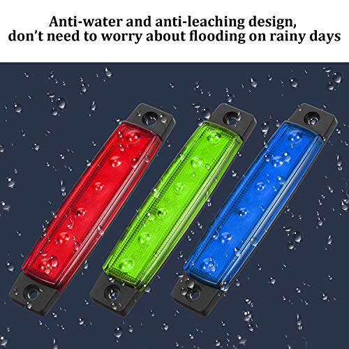 Pelopy 8 Piece Marine Boat Lights LED 12v Waterproof Interior Navigation Lights for Bow, Stern, Cockpit, Kayak(Red, Blue, Green, White) - Image 5