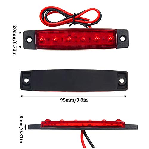 Pelopy 8 Piece Marine Boat Lights LED 12v Waterproof Interior Navigation Lights for Bow, Stern, Cockpit, Kayak(Red, Blue, Green, White) - Image 2