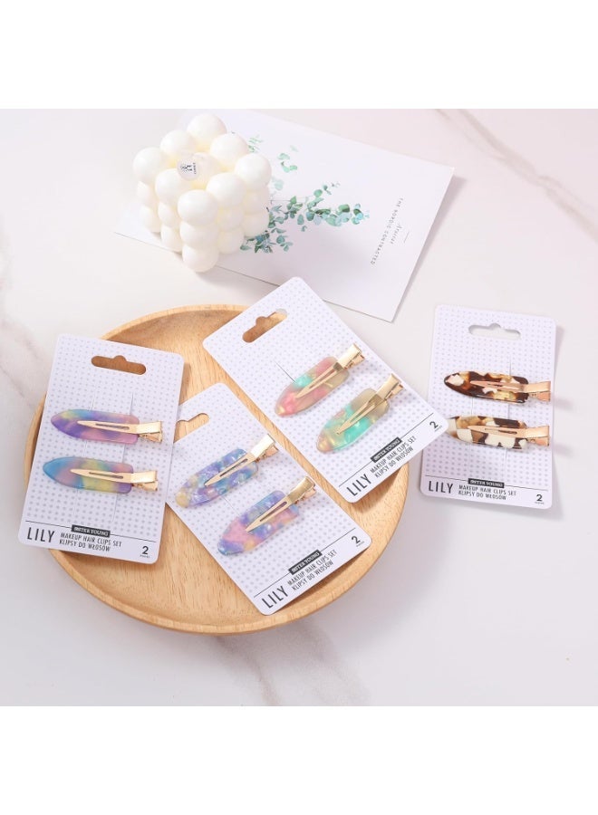 Sister Young LILY Hair Clips for Makeup & Hair Styling, Crimp-Free No Crease Hair Clips, 2 Pieces (Milk Coffee) - Image 3