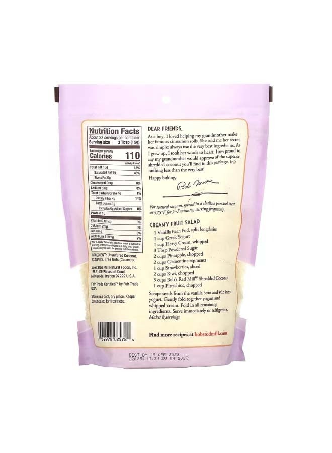 Bob's Red Mill Shredded Coconut Unsweetened 12 oz 340 g - Image 2
