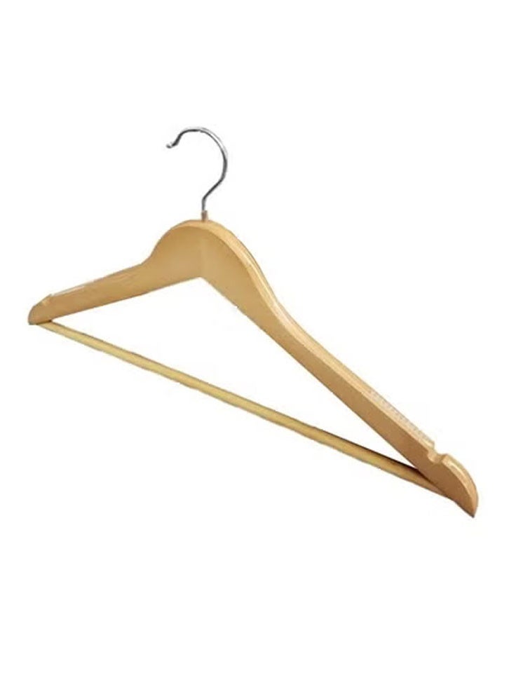 keke Pack of 10 Non-Slip Swivel Hook Wooden Hangers - Image 3