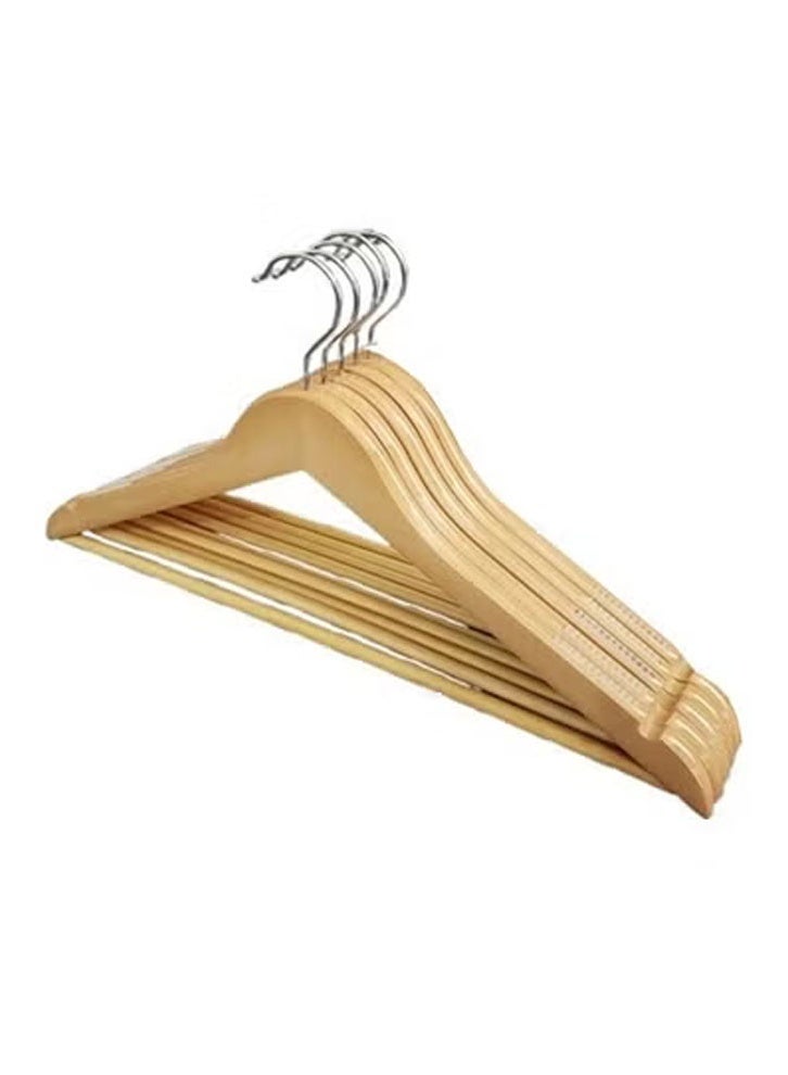 keke Pack of 10 Non-Slip Swivel Hook Wooden Hangers - Image 1