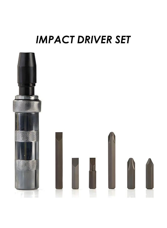 DEFAONS 1/2" Heavy-Duty Hand Impact Driver Set (7PCS) – S2 Steel Manual Screwdriver Kit with Storage Case - Image 3
