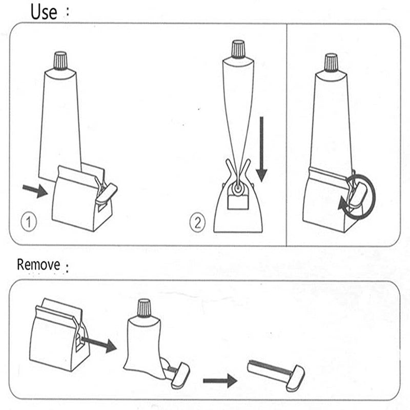 NOBILEA Rolling Tube Toothpaste Squeezer Toothpaste Seat Holder Stand Rotate Toothpaste Dispenser for Bathroom(2 PCS) - Image 4