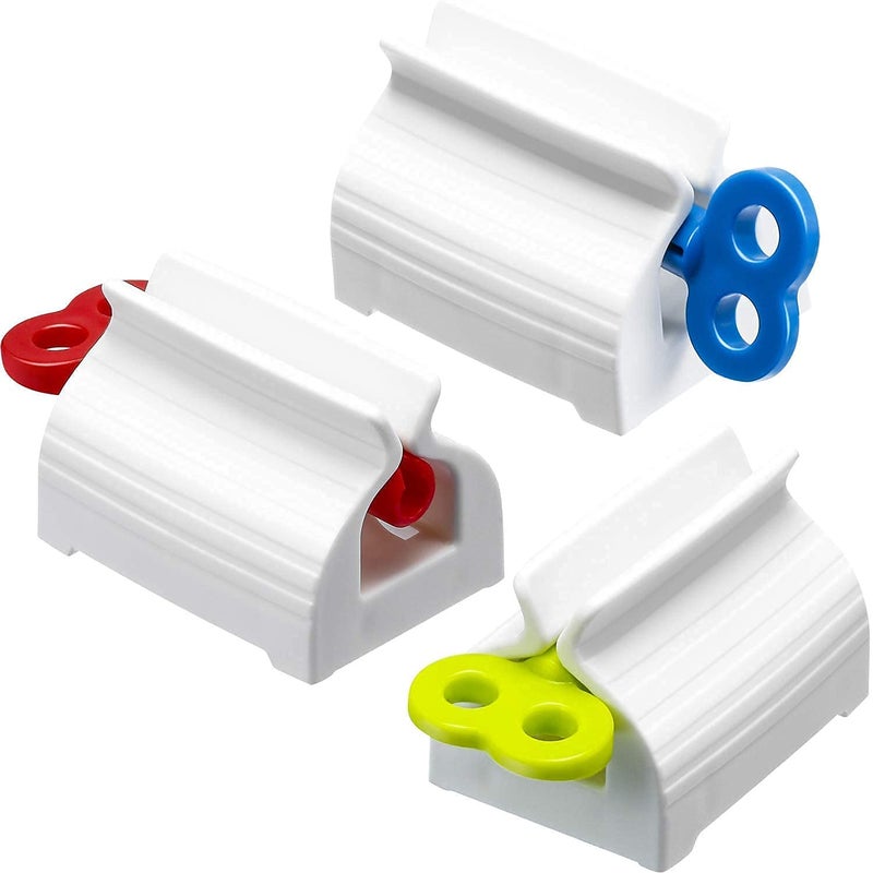 NOBILEA Rolling Tube Toothpaste Squeezer Toothpaste Seat Holder Stand Rotate Toothpaste Dispenser for Bathroom(2 PCS) - Image 1