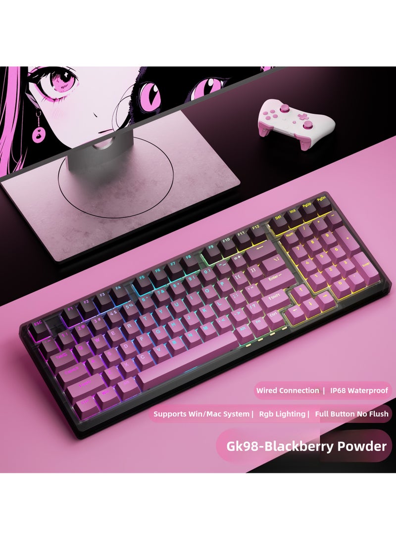 ZIDLI Wired Gaming Mechanical Keyboard with Adjustable Magnetic-Mechanical Switches, Anti-Ghosting, Custom Driver, and Side-Printed Keycaps - Image 1