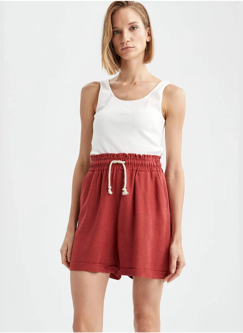 ديفاكتو Basic Tie Waist Mini Short