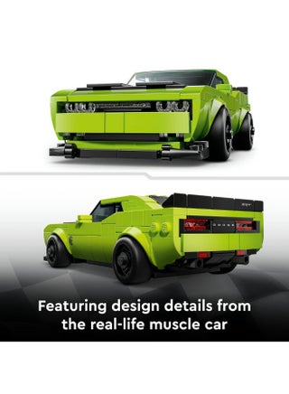 لعبة السيارة الرياضية Dodge Challenger SRT Hellcat من ليغو® سبيد تشامبيونز، مجموعة نموذج ومجموعة بناء 77237 - view 3