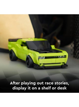 لعبة السيارة الرياضية Dodge Challenger SRT Hellcat من ليغو® سبيد تشامبيونز، مجموعة نموذج ومجموعة بناء 77237 - view 5