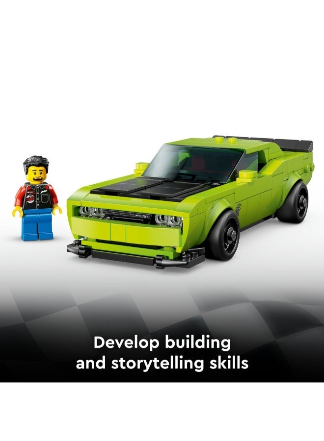 ليغو لعبة السيارة الرياضية Dodge Challenger SRT Hellcat من ليغو® سبيد تشامبيونز، مجموعة نموذج ومجموعة بناء 77237 - Image 4