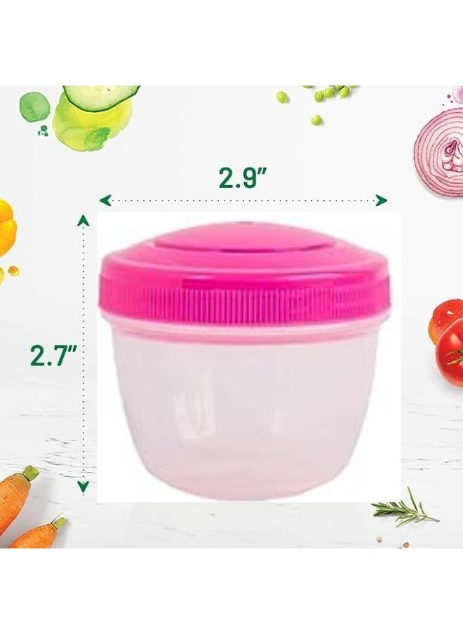 Generic - Snack Containers (4 Set) - 140 ml  Small Food Storage Cups with Lids - Fruit, Nuts, Sauce, Condiments, Salad Container for Lunch Box - Reusable Dessert Cups, Microwave and Freezer Friendly, BPA-free - Image 1