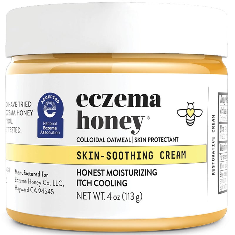 ECZEMA HONEY كريم العسل الأصلي لتهدئة البشرة - علاج الإكزيما العضوي لليدين والجسم - لوشن العسل الطبيعي للبشرة الجافة والحكة والمتهيجة (4 أونصات) - Image 1
