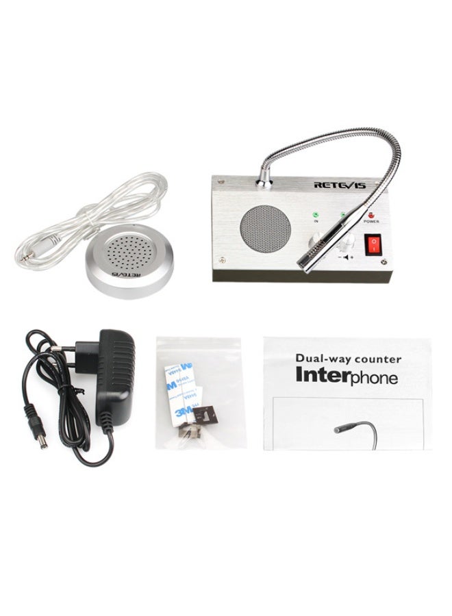 Retevis Full-Duplex Voice Intercom System, 3W Clear Sound, Noise Reduction, Dual-Channel Audio Output, Wall-Mount or Glass Attachment, Easy Installation  - Image 4