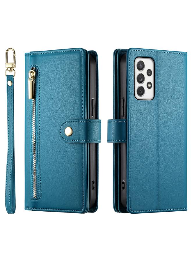 S-TOP Case For Samsung Galaxy A72 5G / 4G Nine Card-slot Zipper Wallet Bag Leather Phone Case - Image 2
