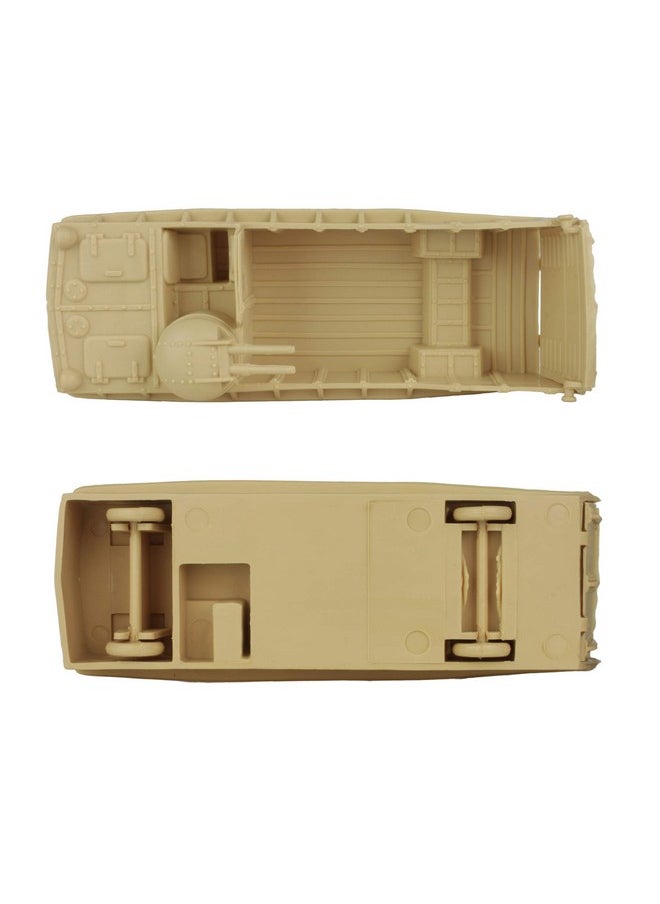 BMC Toys BMC Classic Marx Landing Craft - 4pc Tan vs. OD Green Plastic Army Men Vehicles  - Image 3