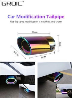 GROIC Exhaust Muffler Pipe, Stainless Steel Car Exhaust Pipe, Universal Exhaust Tail Muffler Tip with Drainage Holes for Tail Throat,Automotive Stainless Steel Exhaust Tip  - Image 5