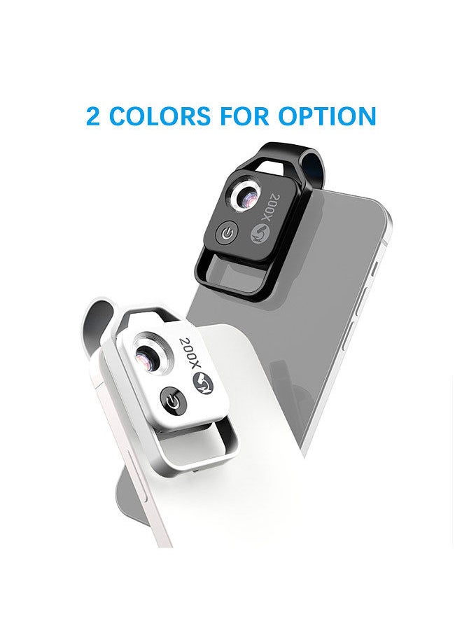 APEXEL APEXEL MS002 200X Professional Phone Microscope Lens with Universal Phone Clip for Plant Insect Hair Skin Observation Jewelry Jade Appraisal Electronics Industry Testing  - Image 3