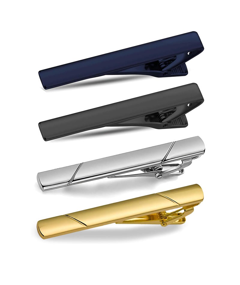 VayuSrot 4 PCS Tie Pin, Tie Pin for Men Formal, tie clip for men, Suitable for Business, Wedding or Daily Office Wear - Image 1