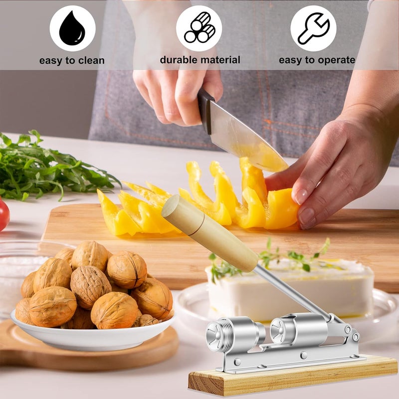 HOFHTD Nutcrackers for Nuts, Nut Crackers for Pecans, Heavy Duty Nut Cracking Tools, Adjustable Pecan Cracker Sheller, Pecan Nut Cracker Opener Tool for Walnuts Pecans Hazelnuts Almonds Brazil Nuts - Image 5