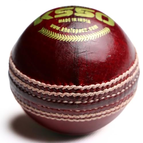 KHELSPACE KS‑50 Leather Cricket Ball – Premium Hand Stitched, Long Lasting, Suitable for Club Matches & Professional Training - Image 4