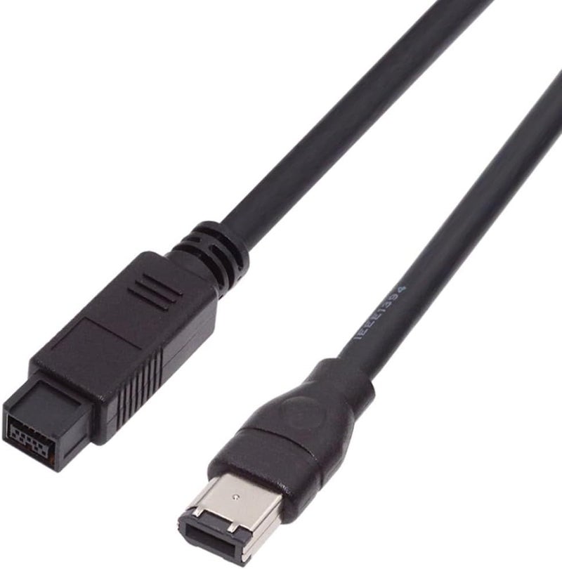 Chenyang 9 PIN / 6 PIN BETA FireWire 800 - FireWire 400 9-6 Cable IEEE 1394B 1.8m Black - Image 1