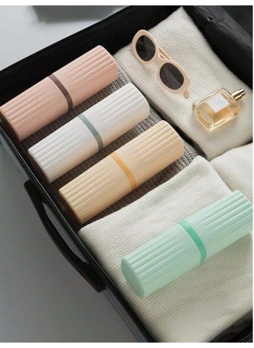 Perpetual Perpetual Toothbrush Cover Case Tooth Brush Holder for Bathroom Multipurpose Organizer for Travel Camping Business Trip Makeup Brush Multicolor Pack of 1  - Image 5