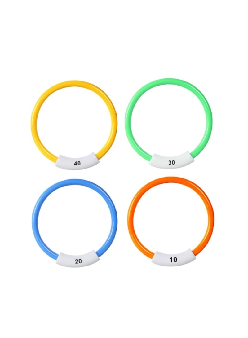 ممز بلانيت العاب حلقية للغوص، 4 قطع- مثالية لحمام السباحة والبحر، تصميم آمن، ألوان زاهية، تعزز مهارات السباحة -سهلة الإمساك تحت الماء ومصممة لتغوص ببطء نحو القاع _  العاب بحر - العاب حمام سباحه-العاب اطفال - العاب أطفال حلقية - Image 2