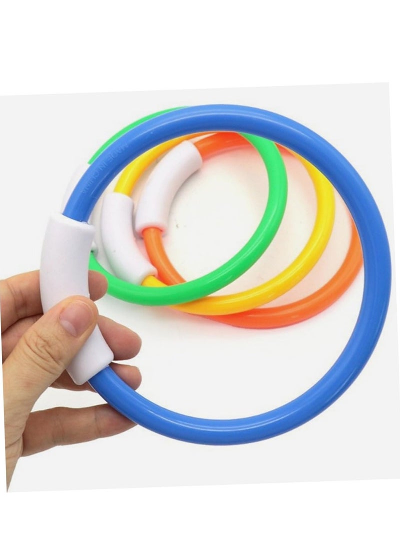 ممز بلانيت العاب حلقية للغوص، 4 قطع- مثالية لحمام السباحة والبحر، تصميم آمن، ألوان زاهية، تعزز مهارات السباحة -سهلة الإمساك تحت الماء ومصممة لتغوص ببطء نحو القاع _  العاب بحر - العاب حمام سباحه-العاب اطفال - العاب أطفال حلقية - Image 5