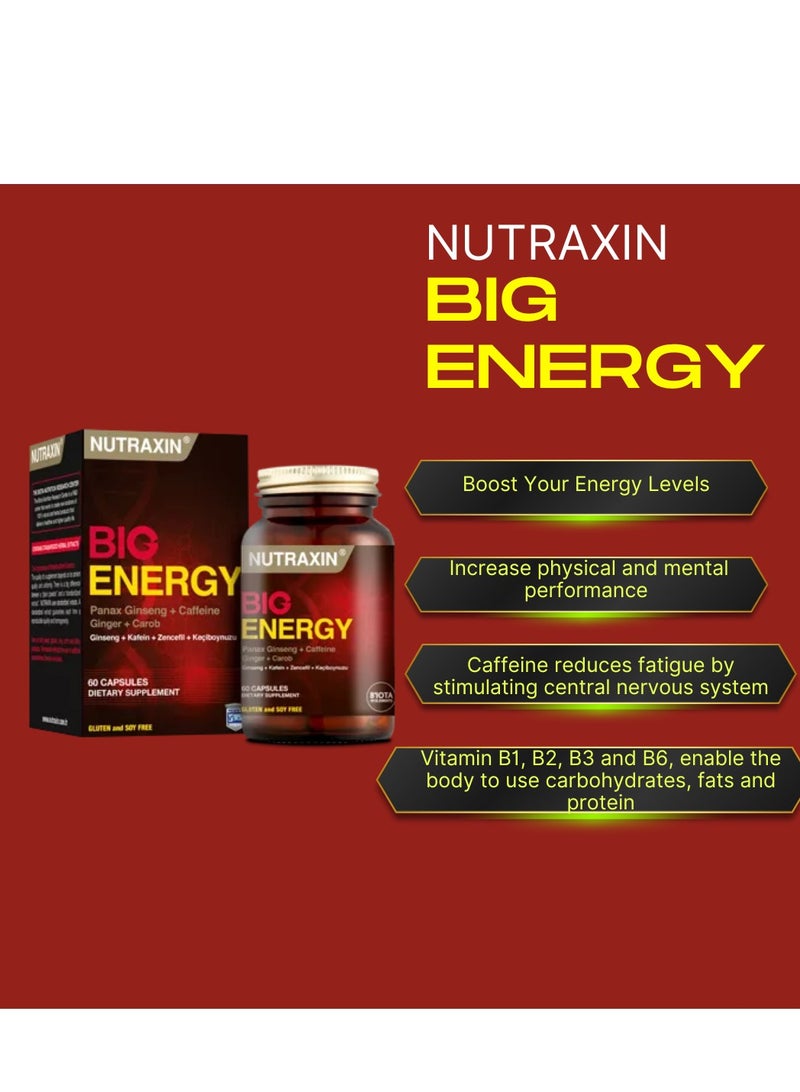 نوتركسين نيوتراكسين بيج إنرجي، دعم يومي للحيوية والأداء، تركيبة للطاقة والعافية، 60 كبسولة - Image 2